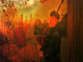 Mural on wall on first floor.
