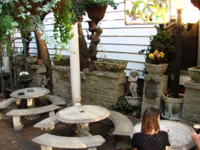Patio seating.
