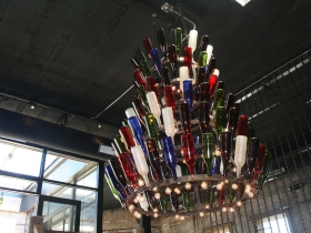 Wine chandelier.