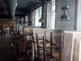 Booth seating.