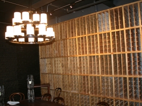 Pizza Man's new wine room.