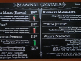 Seasonal cocktail board.
