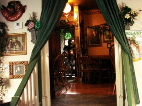 Stairway from one bar to the next.
