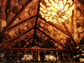 Stone ceiling.