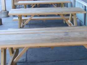 Street side patio at Hotel Foster.
