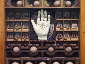 A mixed-media display by Peter Dahlke