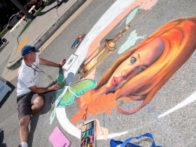 Chalk artist, Craig Rogers