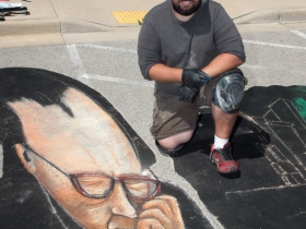 Shawn McCann, chalk artist from Minneapolis, MN