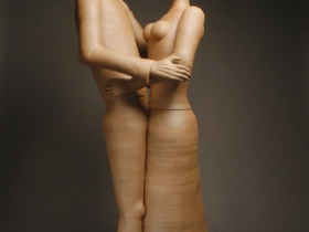 Gerit Grimm, Big Couple, Stoneware, 2012 74” x 27” x 27”
