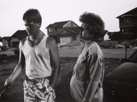 Tom Bamberger, Grilling in the Suburbs, gelatin-silver print, 1991