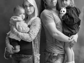 Mikel, Matthew, Miloh, and Maisie,  Chester, Iowa, 2018