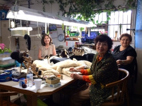 Ellie Harris (left), Sook Kim (front right), Angie Copolous (back right).