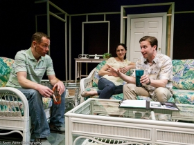 Grace intertwines the lives of agnostic NASA engineer Sam (Jonathan Wainwright, L) and Evangelical couple Sara and Steve (Libby Amato, Rick Pendzich).