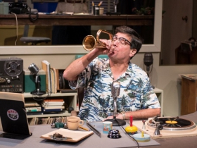 David Cecsarini in Next Act Theatre's unSilent Night.