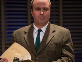 Doug Jarecki in Next Act Theatre's unSilent Night.