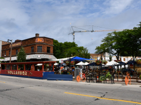 The Fitz Rises Behind Cafe Hollander