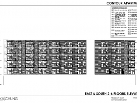 2017 East & South Elevations Floors 2-6