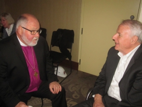 Rt. Rev. Steven Andrew Miller, Bishop of the Episcopal Diocese of Milwaukee with Mayor Tom Barrett