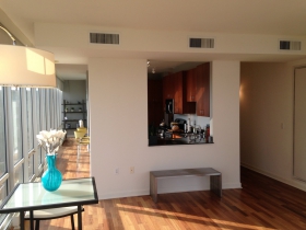 A view into the kitchen.