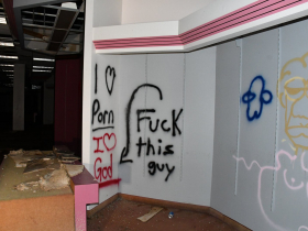 Vulgar Graffiti at Northridge Mall