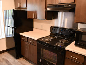 Townhome Kitchen at Edison School Apartments
