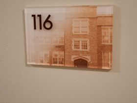 Unit Signage at Edison School Apartments