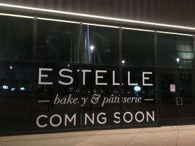 Across from the arena a bakery is coming soon.
