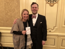 A happy customer and Dennis Watkins