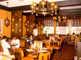 Interior of Marc’s Big Boy in Verona, Wisconsin in June 1975.