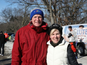 Mayor Tom Barrett and Kris Barrett enjoyed the brisk early morning Steve Cullen Healthy Heart Run/Walk held on Saturday, February 9th at Underwood Parkway in Wauwatosa