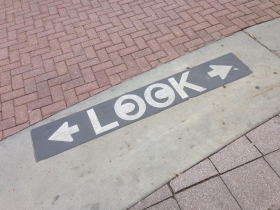 Quality pavers and markings.