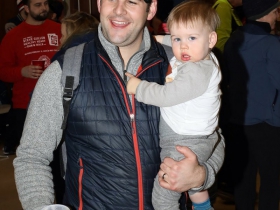 Patrick Ritter and Steve Cullen’s grandson, Michael Ritter share a moment at the 23rd Annual Steve Cullen Healthy Heart Run/Walk