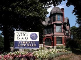 The Wauwatosa Historical Society's 31st Annual Firefly Art Fair held at the Kneeland-Walker House and gardens on August 5 & 6, 2017