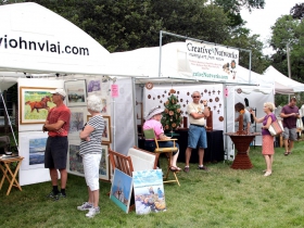 The Wauwatosa Historical Society's 31st Annual Firefly Art Fair featured over 80 artists