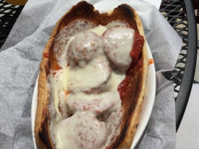 Paul Bunyan-size Meatball Sandwich