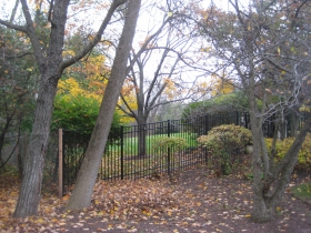 Fence surrounding O. J. Mayo's River Hills McMansion.
