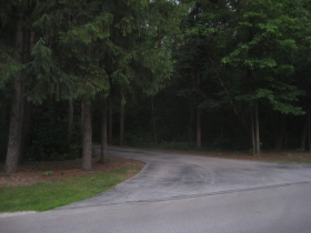 Driveway to the Minahan home.