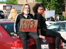 Protesters at Rear of Group