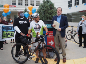 Judge Derek Mosley, Mark Scotch and Wauwatosa Mayor Dennis McBride