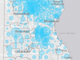 April 16th COVID-19 Milwaukee County Case Map