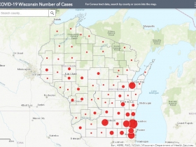 April 21st COVID-19 Wisconsin Case Map