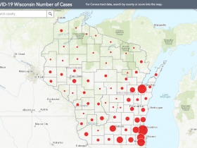 May 9 COVID-19 Wisconsin Case Map
