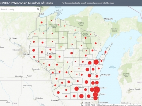 May 24 COVID-19 Wisconsin Case Map