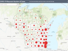 June 9 COVID-19 Wisconsin Case Map