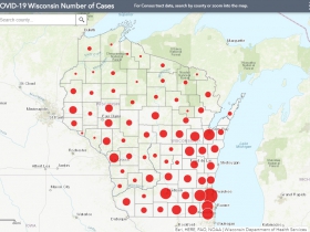 July 7 COVID-19 Wisconsin Case Map