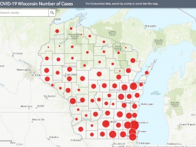 July 18 COVID-19 Wisconsin Case Map