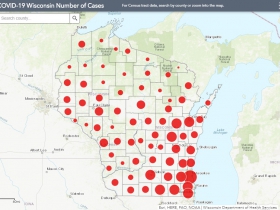 August 2nd COVID-19 Wisconsin Case Map