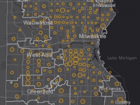 August 16th COVID-19 Milwaukee County - New Cases in Last 7 Days