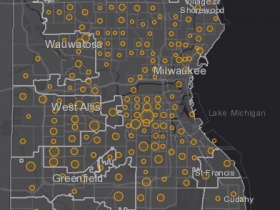 August 18th COVID-19 Milwaukee County - New Cases in Last 7 Days