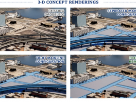 Interstate 794 Reconfiguration Options Renderings - Looking Northeast